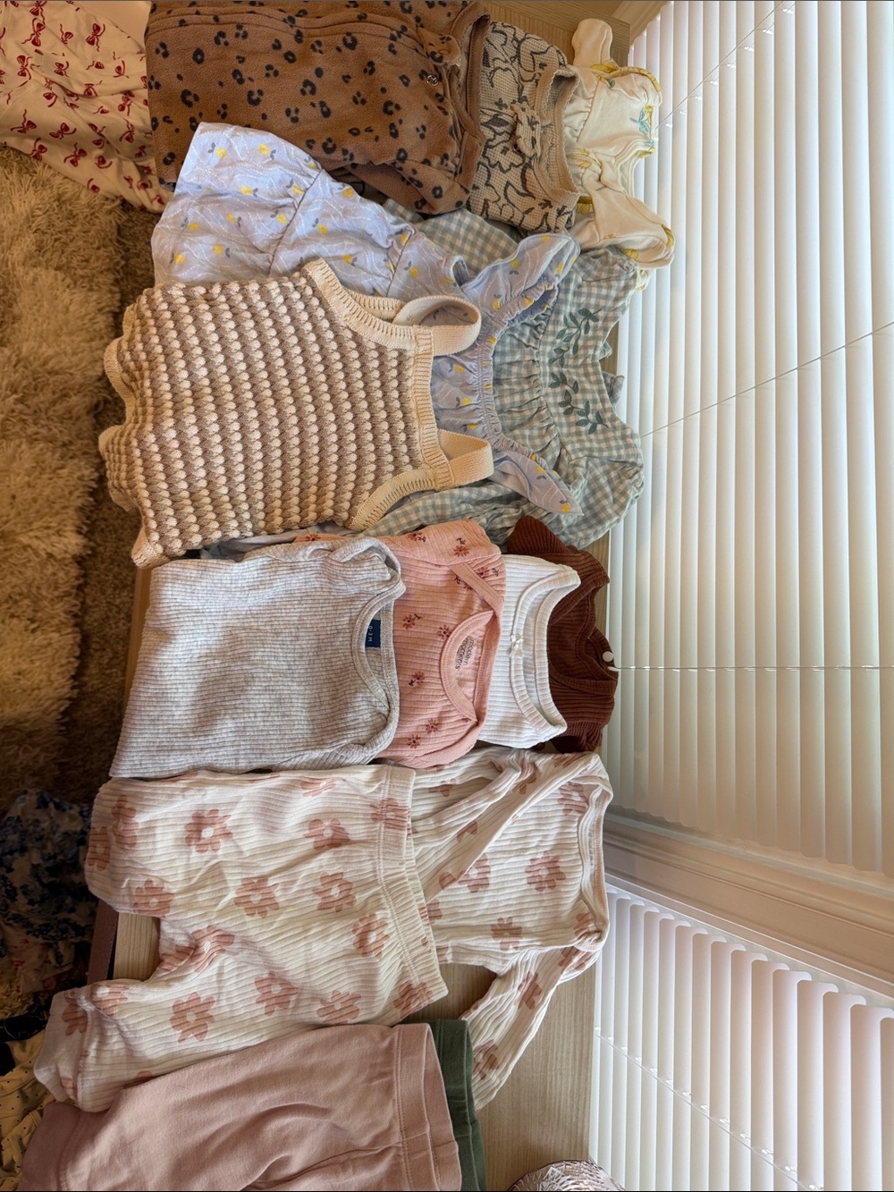 3M Neutral/Pastel/Pink Baby Knit and Ribbed Outfit Bundle